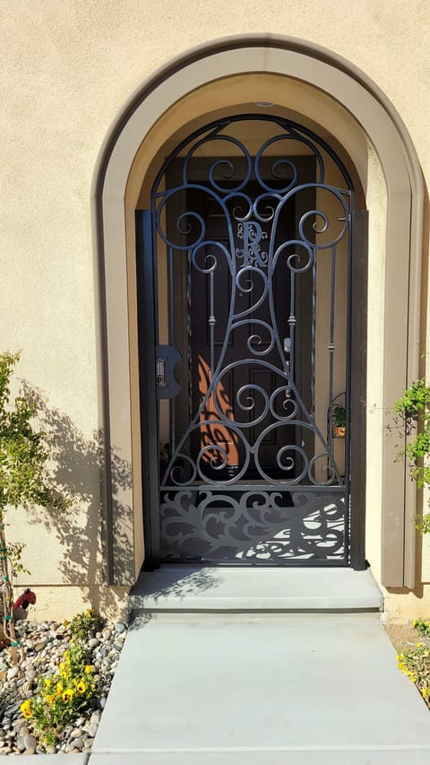 Security gate w/keyless entry access.