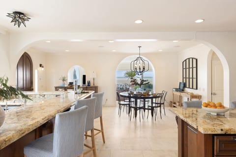 Dining area connects the kitchen and living area.