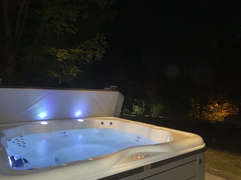 Hot tub at night