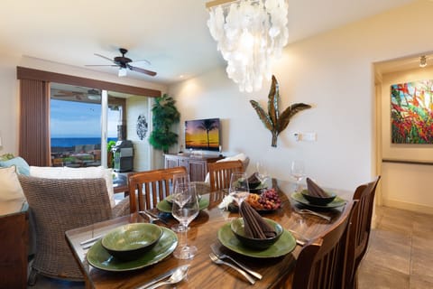 Dining area with ocean views