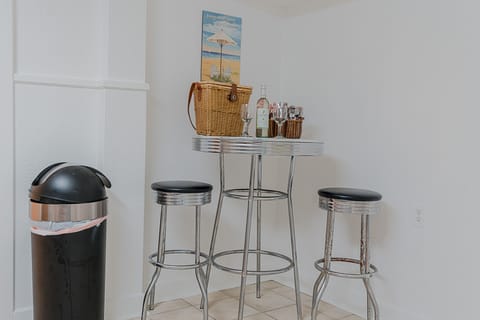 and the bistro table