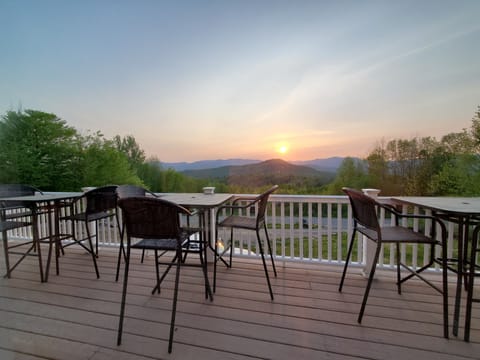 Enjoy morning sunrises on the deck...
