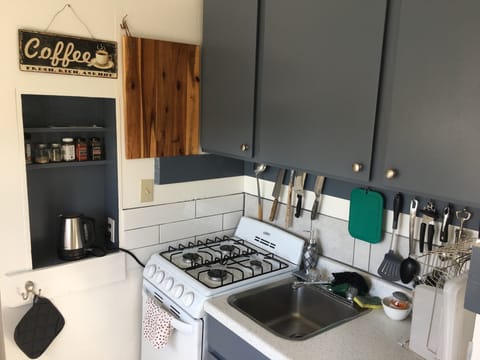 Kitchen stove and sink