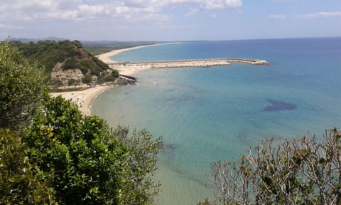 Beach nearby, sun loungers