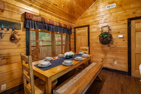 Dining room table with plenty of room.