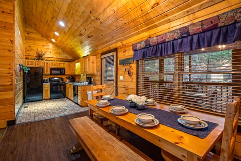 Full Stocked Kitchen and Dining Area Upstairs