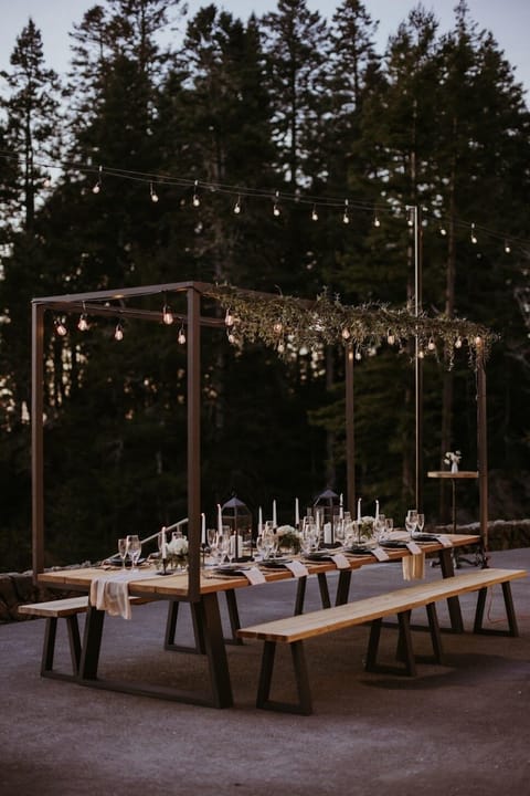 Outdoor banquet area