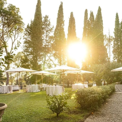 Outdoor banquet area