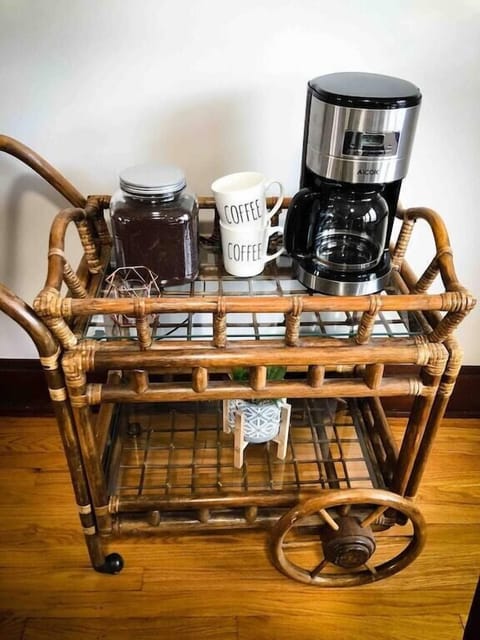 Perk up at the coffee station. Coffee, creamer, and sweetener provided.