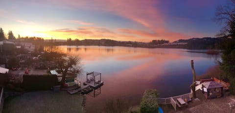 Beautiful sunrise over the lake. This would be equally beautiful in the gazebo.