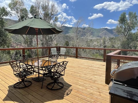 Back deck with grill