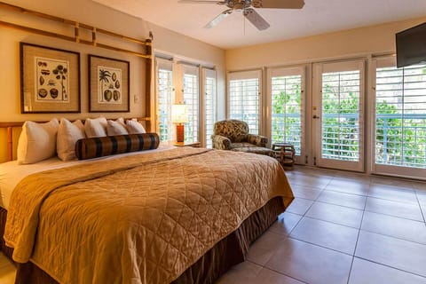 Primary bedroom features a king size bed.