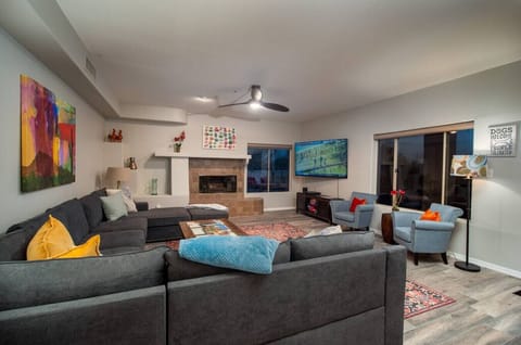 Family room with large screen tv