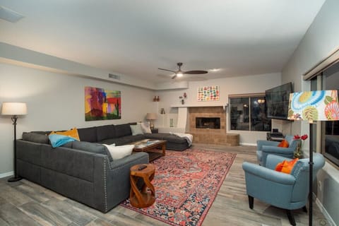 Family room with large screen tv