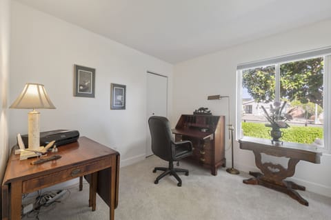 Study with secretary desk