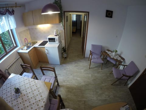 kitchen and living room