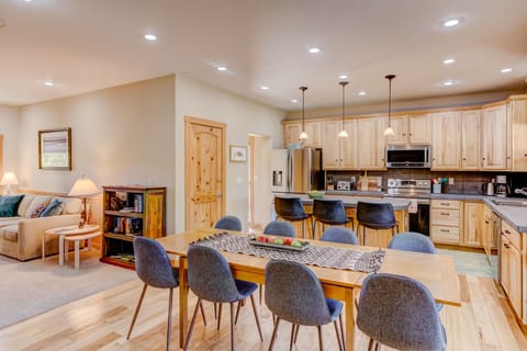 plenty of space for all to enjoy the kitchen/dinning area