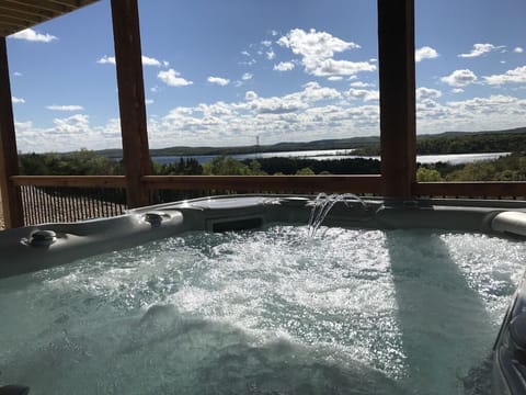 7 person hot tub with a view!