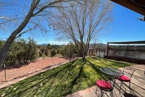 private fenced backyard