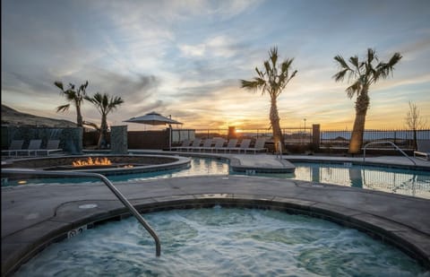 Outdoor pool, a heated pool