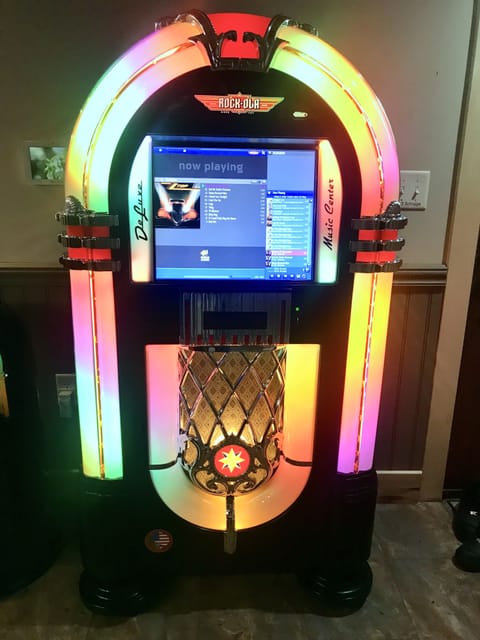 Rockola Bubbler Digital Jukebox has arrived for the bar/music room.  
