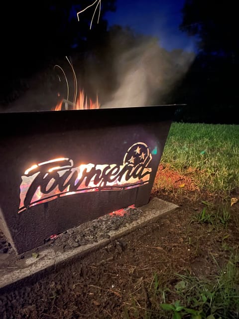 Fire Pit overlooking the River 865-804-4325 "Cabins on Little River"