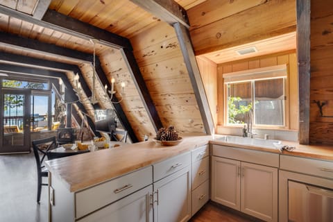 An open-air kitchen.