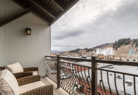 Views of Howelsen Hill from the private main level deck