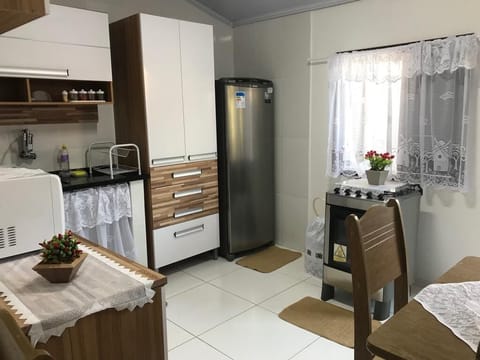 Fridge, microwave, stovetop, electric kettle