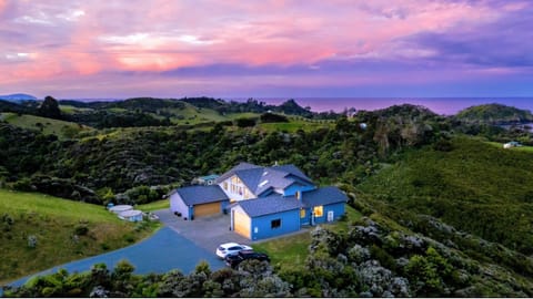 Looking north at sunset