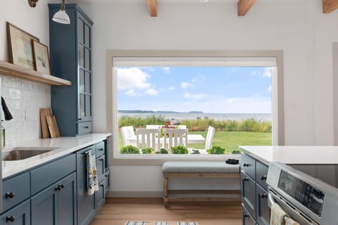 Beautiful west view of  Admiralty Inlet from kitchen window