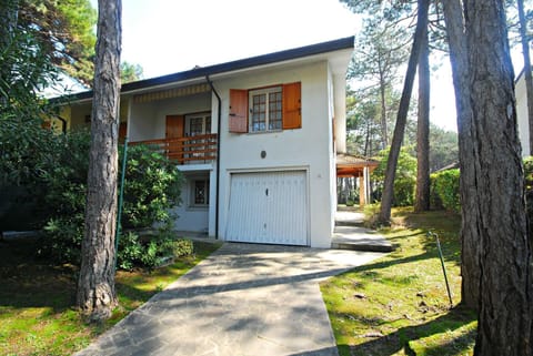 External view of the building. External view with garage