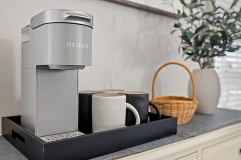 Our master bedroom spares no details, you can enjoy coffee in bed thanks to our private coffee bar.