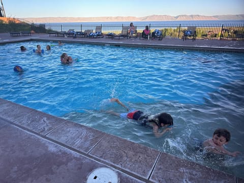 Outdoor pool, a heated pool