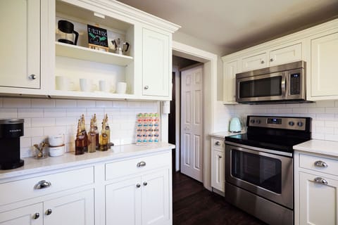 All the kitchen amenities you need for a trip to Bloomington.