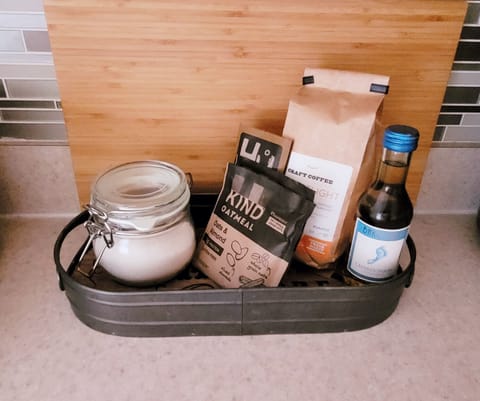 Find all your breakfast staples available. Coffee, sugar, breads, cheese and +