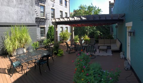 Extraordinary 800 square-foot deck off the second floor (above the garage).