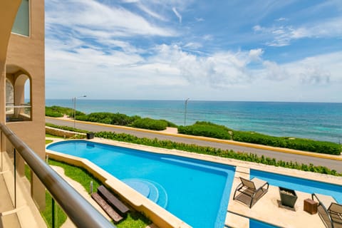 Outdoor pool, a rooftop pool