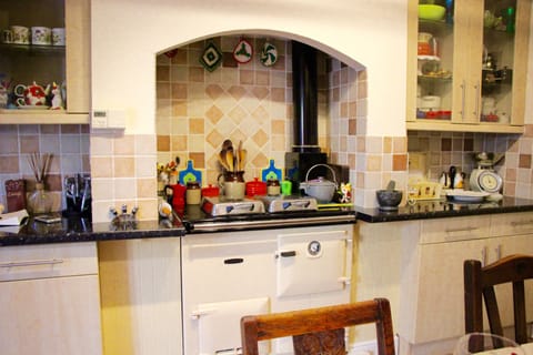 Microwave, oven, electric kettle, dining tables