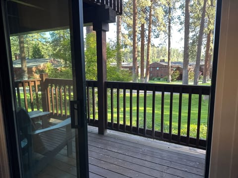 View from the master bedroom through sliding glass window