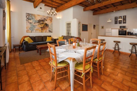 Living room with dining area