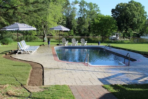 Renovated Pool Deck with Water Views