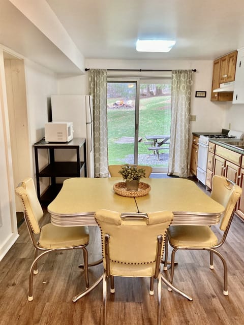 The Hemlock Haus Cook Forest Cabin,  the Mountain Mama has a full kitchen.