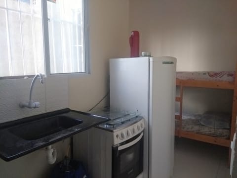 Fridge, stovetop, cookware/dishes/utensils