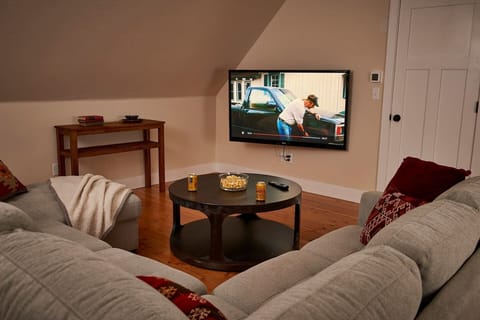 The TV room has a ROKU TV for you to access your personal HBO, Netflix, Prime TV, etc. account. 