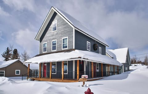 Large corner lot with a wide wraparound porch. Within walking distance of downtown.