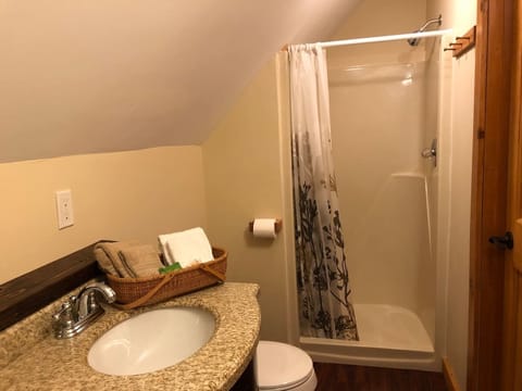 Upstairs bathroom, shower , washer and dryer