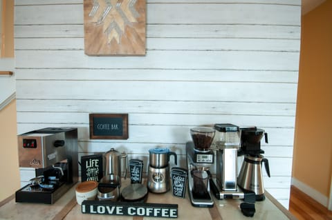 Grind your beans fresh and make coffee 3 ways - drip, French press, or espresso!
