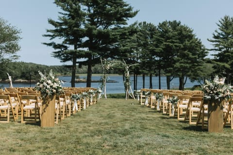 Outdoor banquet area