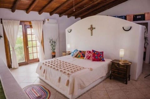 Master Bedroom with own bathroom king size bed and couch/bed